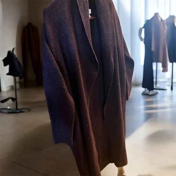 State of Day Plum (Port Heather) Long Knit Cardigan Sweater w/Pockets (M/L) NWT - Picture 5 of 9